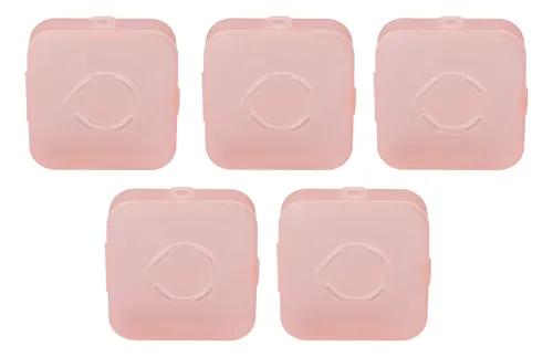 Estuche Powder Puff Para Almacenamiento De Maquillaje Rosa T