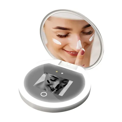 C Espejo Uv Inteligente Plegable Con Luz Led Portátil B
