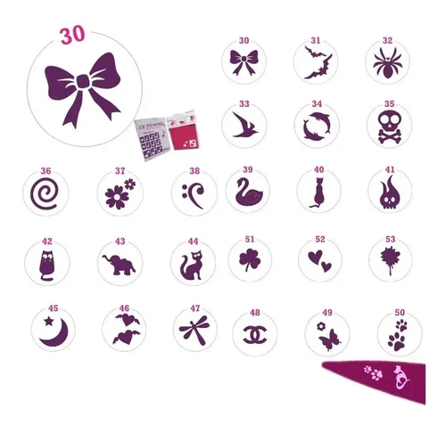 50 Stencil Surtidos Para Decoracion De Uñas Lefemme