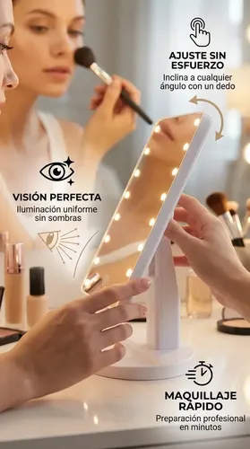 Espejo Rectangular De Mano Aitech Espejo Led Rectangular Con