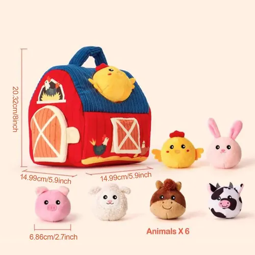 Mzconjunto De Peluches Animales De Granja Navidad Kjmm A