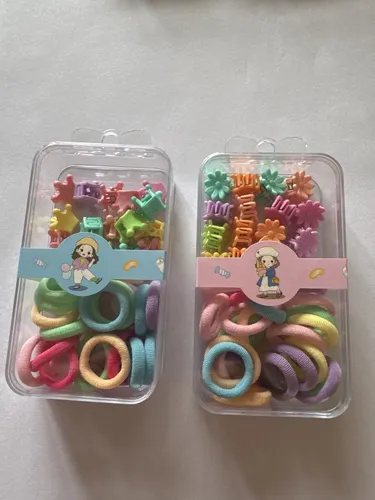 2 Set De Colitas Y Mini Broches Para El Pelo Cabello