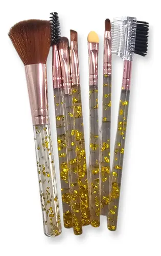 Set Brochas X6 Mayorista Pinceles 7 Piezas Maquillaje