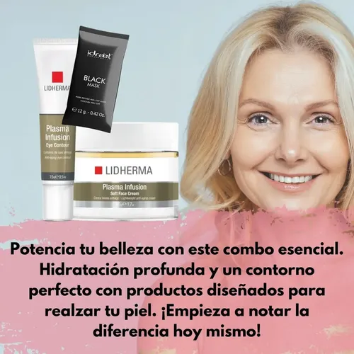 Skincare Kit Plasma Lidherma Antiarrugas Ojeras Bolsas