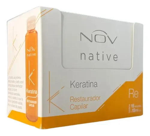 Ampollas Nov Native Argan + Lino + Keratina X 3 Cajas