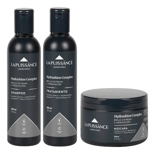 La Puissance Hydrashine Shampoo Enjuague Máscara Local