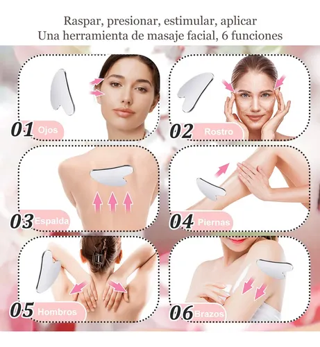 Tabla De Raspado De Acero Inoxidable, Masajeador Facial For