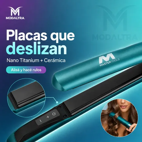 Planchita Plancha Pelo Profesional Alisado Nano Titanium