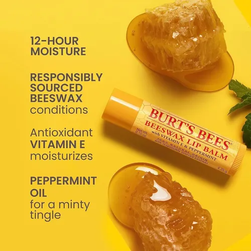 Bálsamo Labial Natural Burt’s Bees Cera De Abejas 4