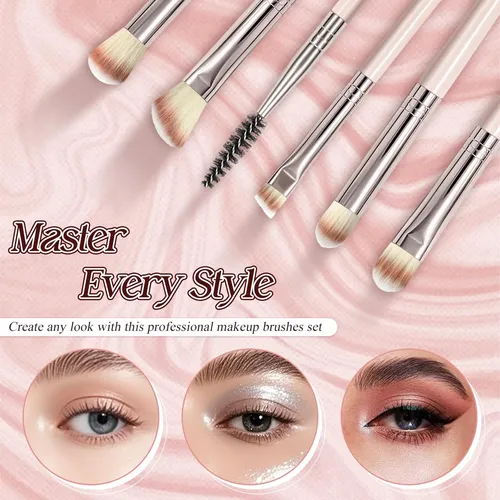 Set 10 Brochas De Maquillaje Koulate Sintéticas Rosa