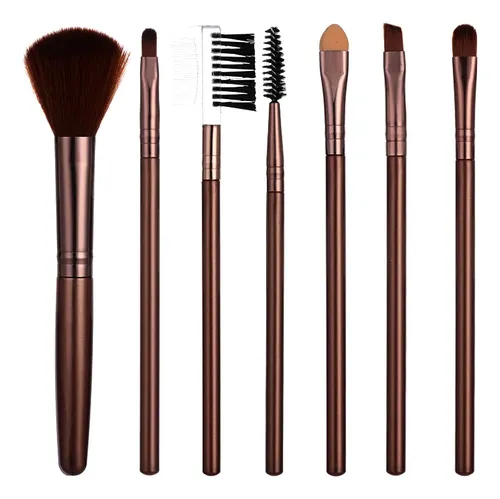Set 10 Brochas De Maquillaje Suaves Color Rosa Con Estuche