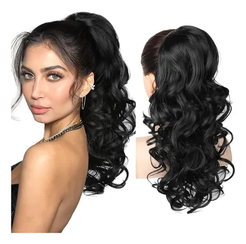 Extensiones De Cabello De Cola De Caballo Con Clip De 16