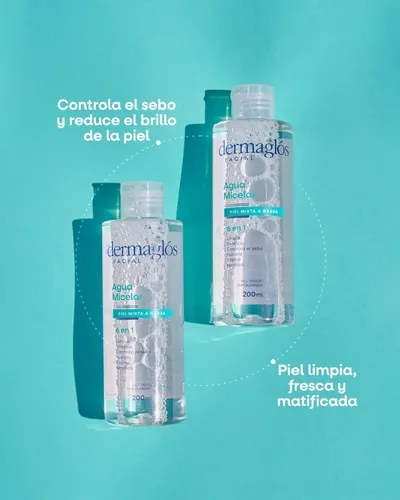 Agua Micelar Dermaglós Piel Mixta A Grasa X 200 Ml