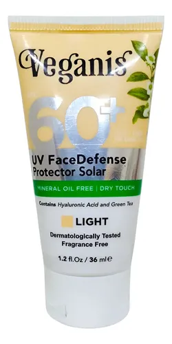 Veganis Protector Solar Facial Fps60 Tono Claro 36ml