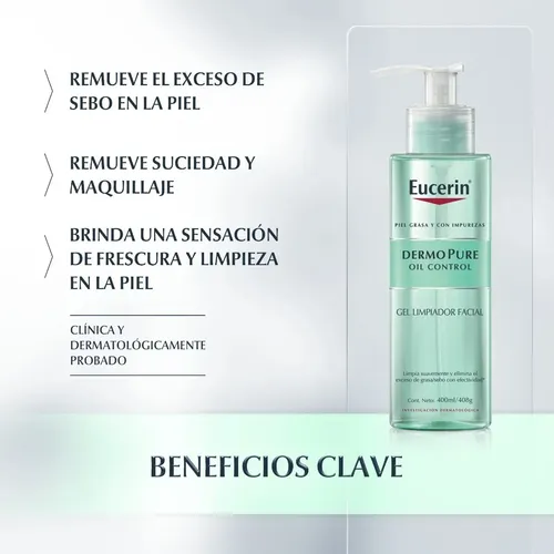 Eucerin Dermopure Oil Control Gel Limpiador Facial X200ml