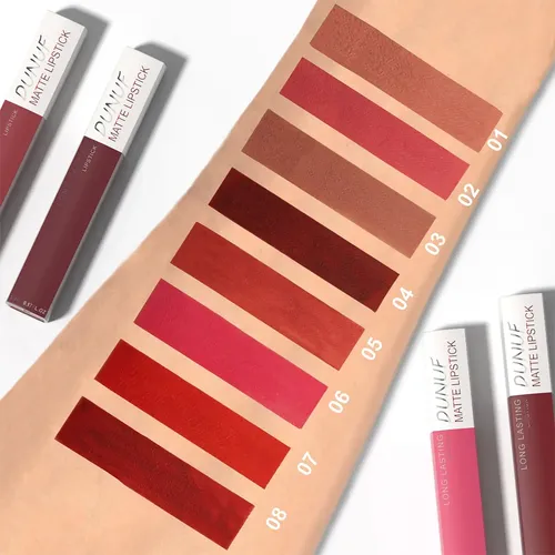 Labiales Líquidos Mate Larga Duración Dunuf X8 01