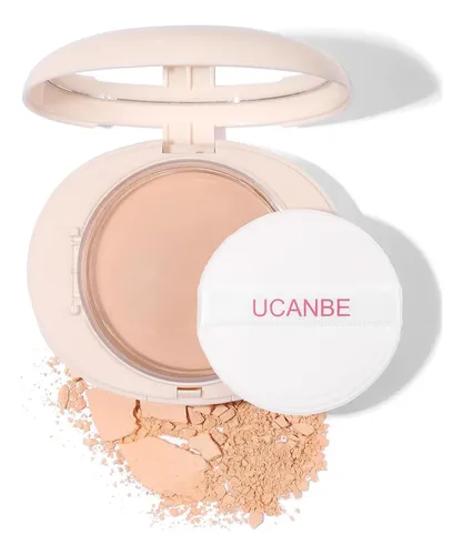 Polvo Compacto Y Base Ucanbe 2 En 1, Acabado Mate