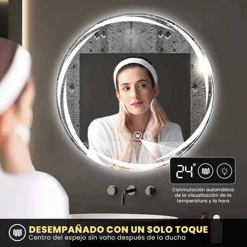 Banna Mirror Bath Touch Led, 3 Modos, Antivaho, 50 X 50