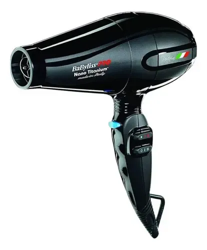 Secador De Pelo Babylisspro Nano Titanium Portofino 6600 Color Negro