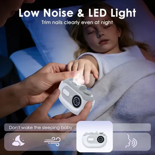 Cortauñas Eléctrico 4 En 1 Manicura Con Luz Uv