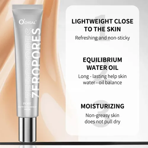Primer Pre Base De Maquillaje Cubre Poros Rostro – O Cheal Tono Del Primer Incoloro