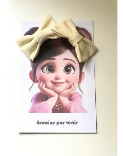 Souvenir Colita Pinza Moño Nena X10