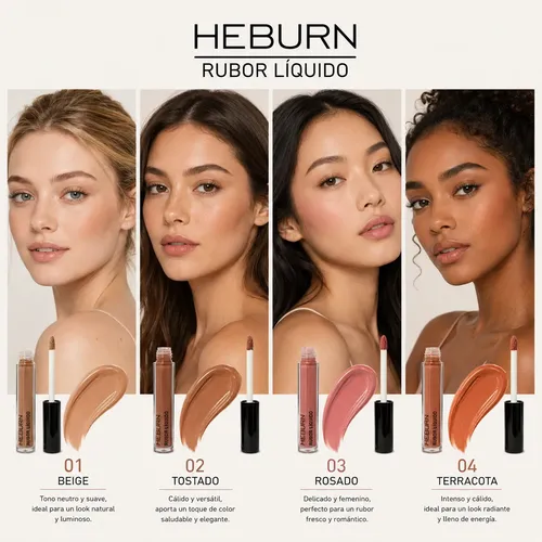 Rubor Líquido Alta Pigmentación Heburn