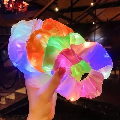 Set De 6 Cintas De Satén Con Luz Led Para El Pelo, Para Fies