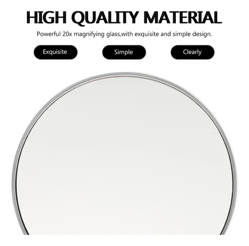 Espejo De Maquillaje Iluminado Con Lupa, Con Ventosa Redonda