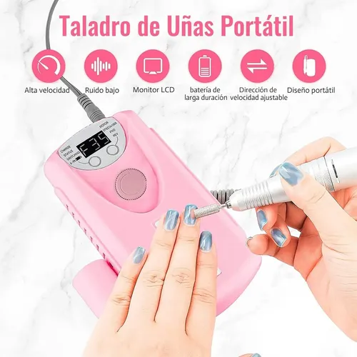 Taladro De Uñas Recargable De 30000 Rpm Máquina De Lima