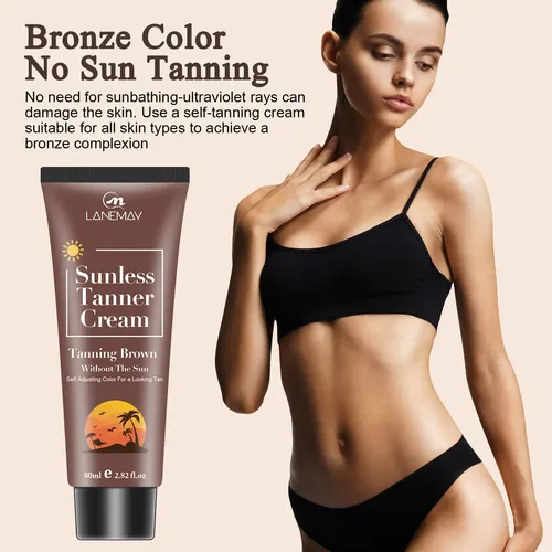 Sunless Tanner Cream Self Tanning Bronze Adjustable 80ml