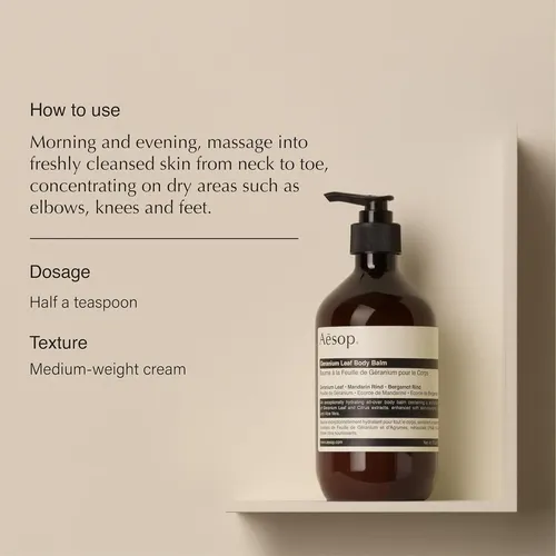 Dúo Gel Limpiador Y Bálsamo Corporal Aesop Geranio 478ml