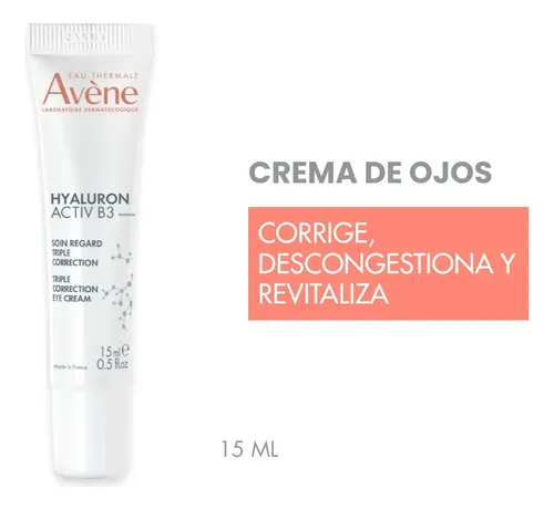Avene Hyaluron Activ B3 Contorno Ojos Antiojeras 15ml Todo Tipo De Piel Día/noche