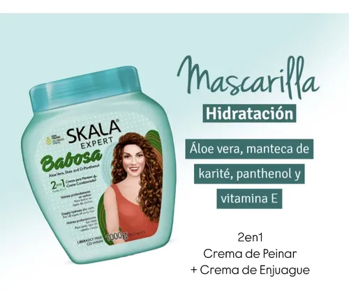 Skala Babosa Rulo Shampoo Acond + Mascara Rulos Babosa 1kl