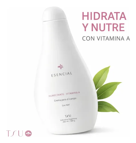 Crema Esencial Tsu Humectante Vitamina A Corporal 400 Ml