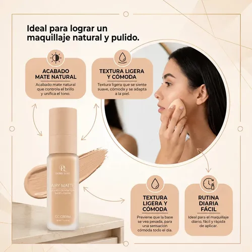 Debby Rose Airy Matte Foundation Bases De Maquillaje 30ml Tono Marrón