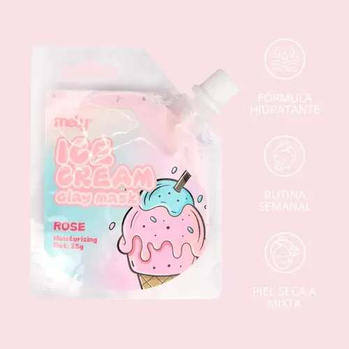 Mascarilla Facial De Arcilla Mely Ice Cream Varias 35g