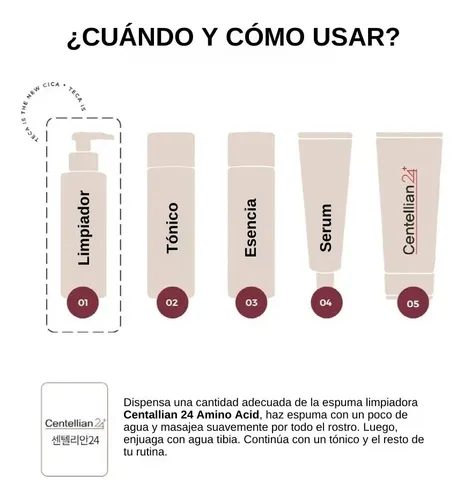 Limpiadora Centella Asiática Centelian 24 Cosmética Coreana Tipo De Piel Todo Tipo De Piel