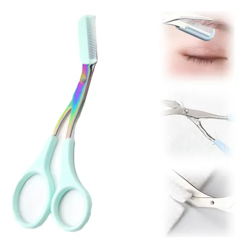 L: Tijeras For Recortar Cejas, Cuchilla De Acero Inoxidable