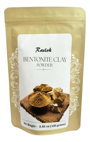 Arcilla De Bentonita Natural Raslok 100g Para Cuidado De La
