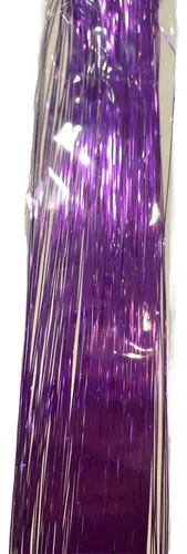 Aplique Fantasia Pelo Sintetico Brilloso Glitter Con Peineta