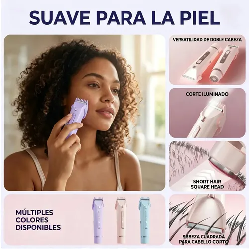 Y Depiladora Eléctrica 2 En 1 Con Doble Cabezal For Cara Y