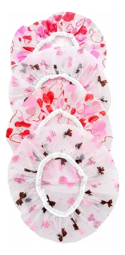 Gorro De Ducha Impermeable Diseños Surtidos Pack X4 Baño