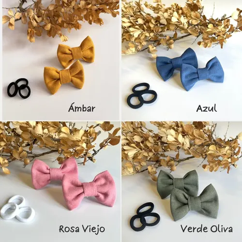 Hermosos! Pack De 6 Pares De Moñitos Colores A Elección.