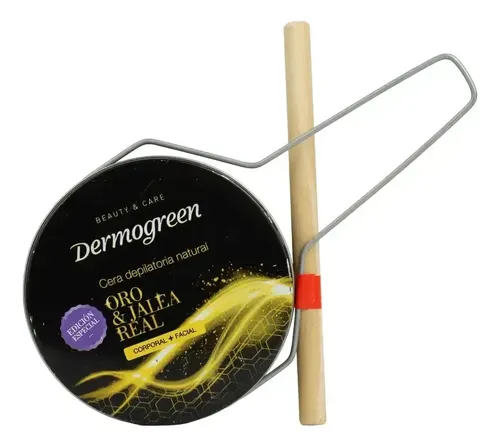 Dermogreen Cera Depilatoria Vegetal Oro Y Jalea 200g