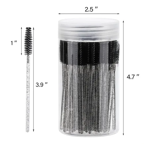 B.100 Varillas De Rímel Desechables, Brocha De Cristal Parab