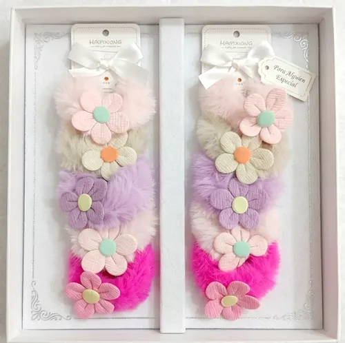 Pack X 10 Colitas Peluche Para El Pelo Nena Colores Surtidos