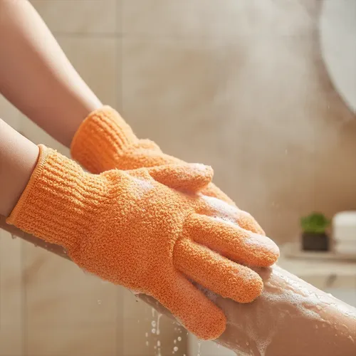 2 Guantes Exfoliante Manopla Piel Para Spa Corporal/facial
