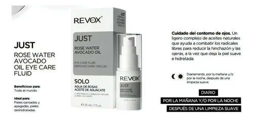 Revox B77 Suero Facial · Aguacate Y Rosas · Elimina Ojeras