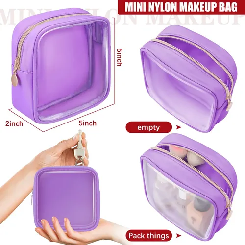 Bolsa De Maquillaje Hushee De Nailon Transparente Para Mujer